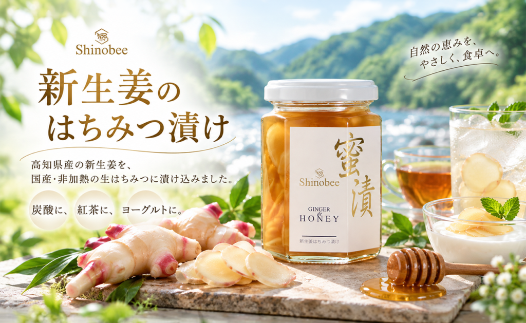 Shinobee Honeyの新生姜はちみつ漬け